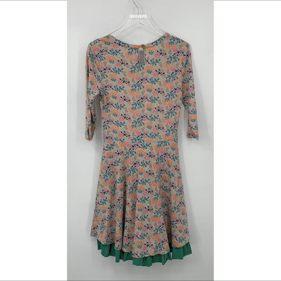 Matilda Jane Joanna Gaines Down on Farm fit flare layered dress floral new Small - Picture 2 of 4